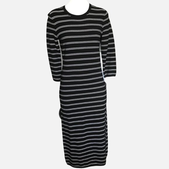 Theory Delissa B Dress sz M Striped Textured Knit Medium - Picture 3 of 11
